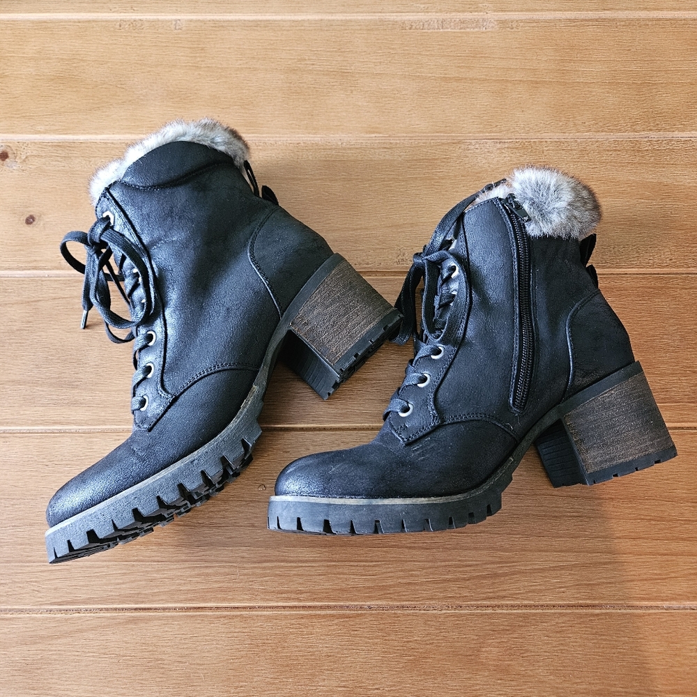 Steve Madden Womens Comfort Faux Fur Winter Boots Size 9
